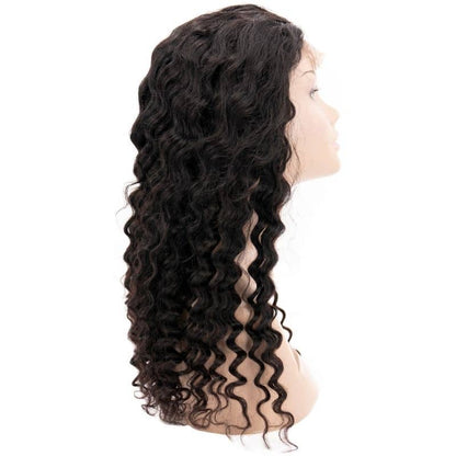 deep wave transparent closure wig side