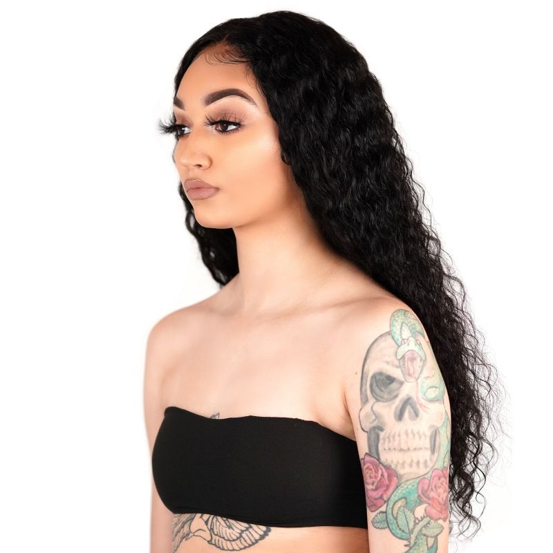 Brazilian 13"x6" Deep Wave HD Lace Front Wigs Natural