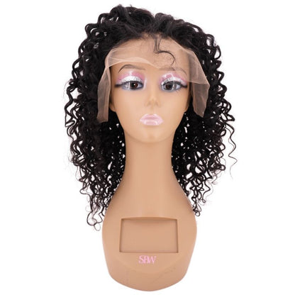 Italian Curl Transparent Lace Front Wigs Front