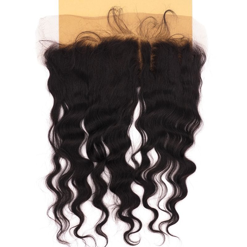 13"X4" loose Wave Transparent Lace Frontal tan