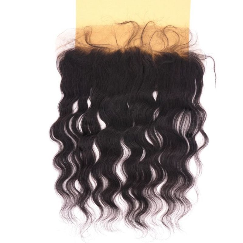 13"X4" Natural Wave Transparent Lace Frontal tan