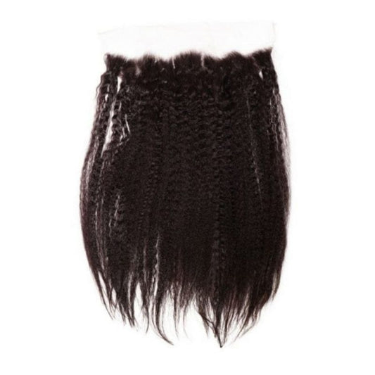 raw 13"X4" Kinky Straight Transparent Lace Frontal