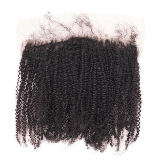 raw 13x4 kinky curl frontals transparent lace