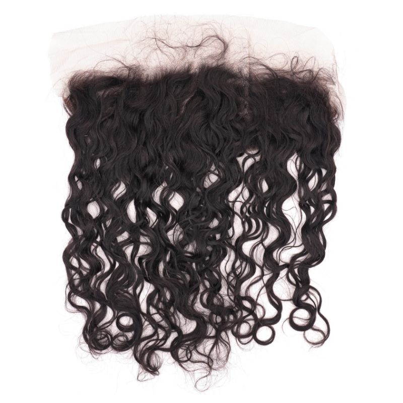 raw  13"X4" Messy Curly Transparent Lace Frontal