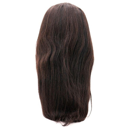 silky straight HD closure wig back